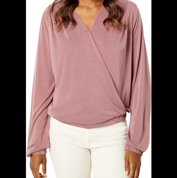 Miss Lili Tops - 🎉HP🎉NWT - Miss Lili Mauve Rose Semi-Wrap Sz. Lg NOT 1x